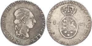 1 Daler / 1 Speciedaler Denmark-Norway (1536-1814) Silver Christian VIII of Denmark (1786 - 1848)