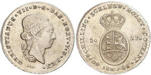 1 Daler / 1 Speciedaler Датське-норвежське королівство (1536-1814) Серебро Кристиан VIII король Дании (1786 - 1848)