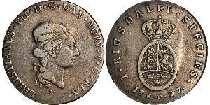1 Daler / 1 Speciedaler Denmark-Norway (1536-1814) 銀 克里斯蒂安八世 (1786 - 1848)
