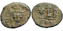 1 Decanummium Impero bizantino (330-1453) Bronzo Maurizio Tiberio (539-602)