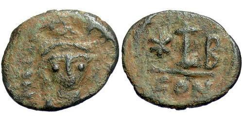1 Decanummium Impero bizantino (330-1453) Bronzo Maurizio Tiberio (539-602)