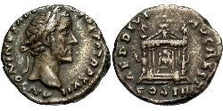 1 Denario Impero romano (27BC-395) Argento Antonino Pio  (86-161)