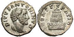 1 Denario Impero romano (27BC-395) Argento Antonino Pio  (86-161)
