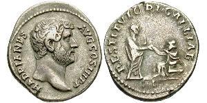 1 Denario Impero romano (27BC-395) Argento Adriano (76 - 138) 
