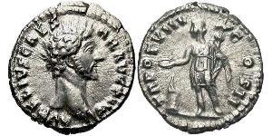 1 Denario Impero romano (27BC-395) Argento Marco Aurelio (121-180)