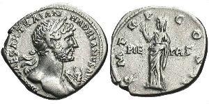 1 Denario Impero romano (27BC-395) Argento Adriano (76 - 138) 