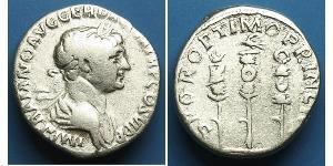 1 Denario Impero romano (27BC-395) Argento Traiano (53-117)