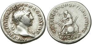 1 Denario Impero romano (27BC-395) Argento Traiano (53-117)