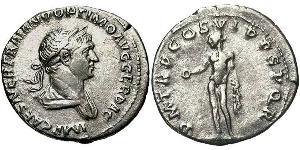 1 Denario Impero romano (27BC-395) Argento Traiano (53-117)