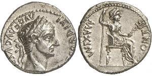 1 Denario Impero romano (27BC-395) Argento Tiberio Claudio Nerone (42 BC-37)