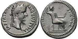 1 Denario Impero romano (27BC-395) Argento Tiberio Claudio Nerone (42 BC-37)