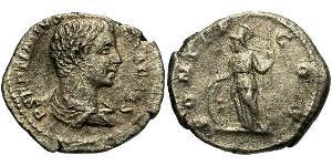 1 Denario Impero romano (27BC-395) Argento Geta (189-211)