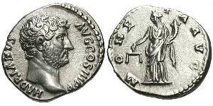 1 Denario Impero romano (27BC-395) Argento Adriano (76 - 138) 
