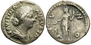 1 Denario Impero romano (27BC-395) Argento Faustina II (130-175)