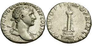 1 Denario Impero romano (27BC-395) Argento Traiano (53-117)