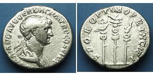 1 Denario Impero romano (27BC-395) Argento Traiano (53-117)