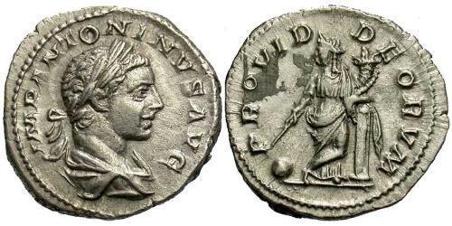 1 Denario Impero romano (27BC-395) Argento Eliogabalo (203-222)