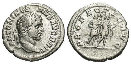 1 Denario Impero romano (27BC-395) Argento Caracalla (188-217)