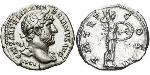 1 Denario Impero romano (27BC-395) Argento Adriano (76 - 138) 