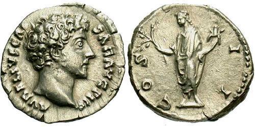 1 Denario Impero romano (27BC-395) Argento Marco Aurelio (121-180)
