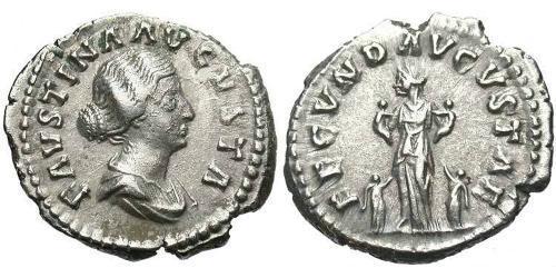 1 Denario Impero romano (27BC-395) Argento Faustina II (130-175)