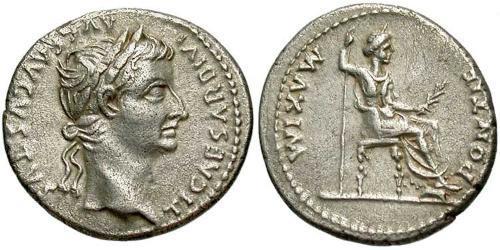1 Denario Impero romano (27BC-395) Argento Tiberio Claudio Nerone (42 BC-37)