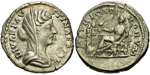 1 Denario Impero romano (27BC-395) Argento Faustina II (130-175)