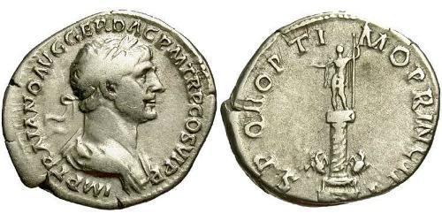 1 Denario Impero romano (27BC-395) Argento Traiano (53-117)