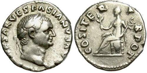 1 Denario Impero romano (27BC-395) Argento Vespasiano (9-79)