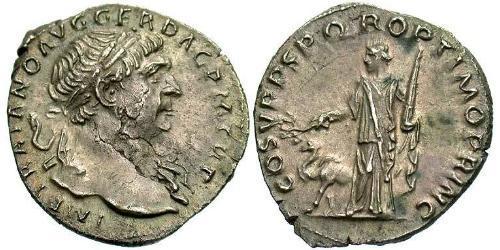 1 Denario Impero romano (27BC-395) Argento Traiano (53-117)