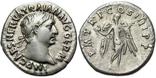 1 Denario Impero romano (27BC-395) Argento Traiano (53-117)