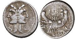 1 Denario Repubblica romana (509BC-27BC) Argento 
