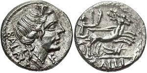 1 Denario Repubblica romana (509BC-27BC) Argento 