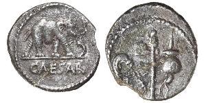 1 Denario Repubblica romana (509BC-27BC) Argento Giulio Cesare (100BC- 44 BC)