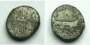 1 Denario Repubblica romana (509BC-27BC) Argento Marco Antonio (83BC-30BC)