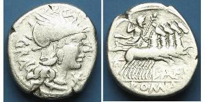 1 Denario Repubblica romana (509BC-27BC) Argento 