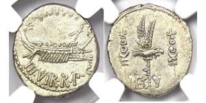 1 Denario Repubblica romana (509BC-27BC) Argento Marco Antonio (83BC-30BC)