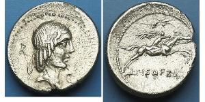 1 Denario Repubblica romana (509BC-27BC) Argento 