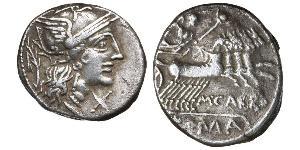 1 Denario Repubblica romana (509BC-27BC) Argento Lucio Opimio