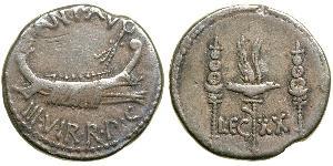 1 Denario Repubblica romana (509BC-27BC) Argento Marco Antonio (83BC-30BC)