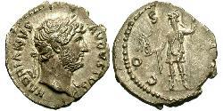 1 Denario Imperio romano (27BC-395) Plata Adriano  (76 - 138) 