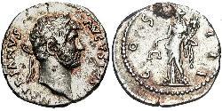 1 Denario Imperio romano (27BC-395) Plata Adriano  (76 - 138) 