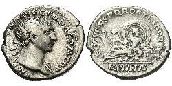 1 Denario Imperio romano (27BC-395) Plata Trajano (53-117)