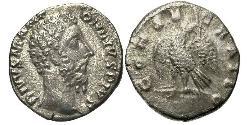 1 Denario Imperio romano (27BC-395) Plata Marco Aurelio (121-180)
