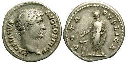 1 Denario Imperio romano (27BC-395) Plata Adriano  (76 - 138) 