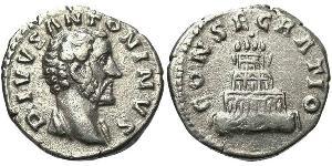 1 Denario Imperio romano (27BC-395) Plata Antonino Pío  (86-161)