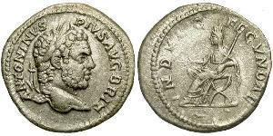 1 Denario Imperio romano (27BC-395) Plata Caracalla (188-217)