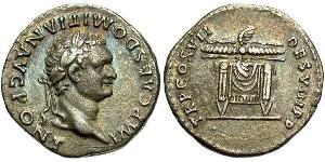 1 Denario Imperio romano (27BC-395) Plata Domiciano (51-96)