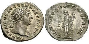 1 Denario Imperio romano (27BC-395) Plata Trajano (53-117)