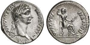 1 Denario Imperio romano (27BC-395) Plata Tiberio Claudio Nerón (42 BC-37)